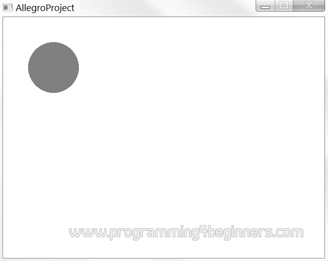 Allegro test program graphics
